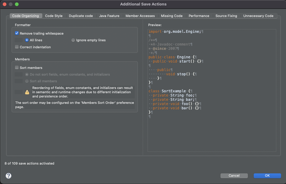 (Eclipse) Java Save Action 설정 | CoolioSo Blog